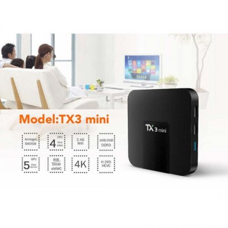 IPTV BOX Arabic French Smart TV BOX TX3 MINI Android 7.1 IP TV BOX