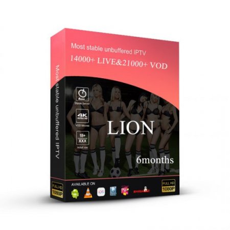 6 months LION OTT IPTV Subscription Code France Sport Films Series for smart iptv m3u