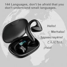 M8 Language Translator Earbuds 144 Languages Smart Translation Headset Portable 5.3 Bluetooth Voice Two Way Translator Device for Travel, Business and Learning