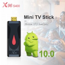 X96S400 TV Stick Android 10.0 Smart TV Box 4K Allwinner H313 2GB 16GB Media Player 2.4G WiFi Set Top Box france shipping X96 S400 Mini TV france VS X96S