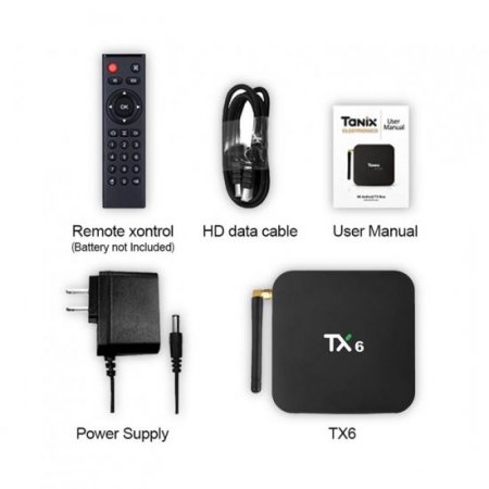 TX6 ip tv box Android 9.0 4k 2.4G/5G Wifi iptv France Arabic smart tv box 4GB 64GB With 1 Year IPTV Subscription