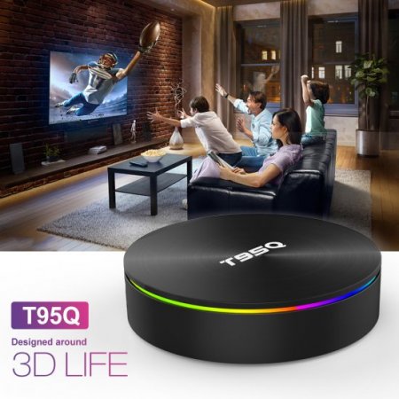 T95Q 4K Smart TV Box Android 9.0 Amlogic S905X2 Quad Core 4G 32G 64G Support 2.4G&5Ghz Wifi BT 4.1 H.265 Media Player Android TV Set Top Box