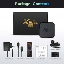 X96 Mini 5G IPTV BOX Arabic French Iptv France Android 9.0 Amlogic S905W Media Player X96mini 5G Smart TV Set top Box With 1 Year Code IPTV Subscription