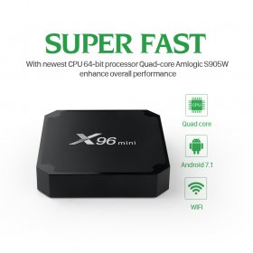 X96mini QHDTV IPTV Box Android 9.0 tv box France Arabic French Smart TV Box Amlogic S905W 4K HD 1G 8G 2G 16G Set top Box With 1 Year smart Code IPTV Subscription