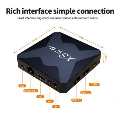 XS97Q Android 10.0 TV Box 1GB 8GB Allwinner H313 Quad Core 4K h.265 2.4g wifi Smart TV media box