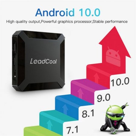 LEADCOOLH313 Android 10.0 iptv box Allwinner H313 4k HDR 2.4GHZ Wireless wifi 2GB 16GB smart iptv france arabic media player