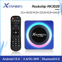 X88 PRO 13 8k HDR Android 13.0 TV BOX RK3528 2.4G&5Ghz Dual Wifi Smart TV Set-top Box